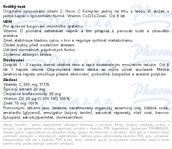 NOVO C komplex Lipozomální vitamín C tob.90