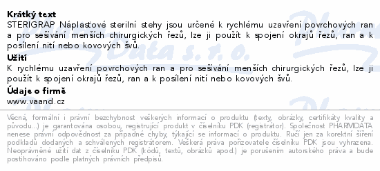 STERIGRAP Náplasťové stehy sterilní 100x6mm 10ks