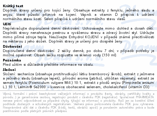 Enhydrol KOJENÍ 63g 14 sáčků