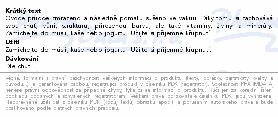 Allnature Jahody sušené mrazem 30g