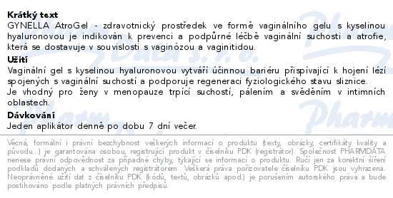 GYNELLA AtroGel vaginální gel a aplikátorem 7x5g