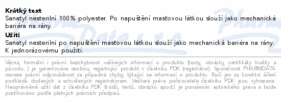 Sanatyl nesterilní 15cmx20m Steriwund