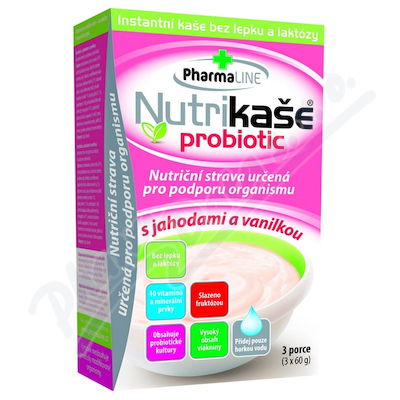 Nutrikaše probiotic jahoda a vanilka 3x60g