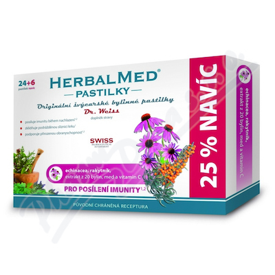 HerbalMed past. Dr.Weiss Echin+rakytník+vit.C 24+6