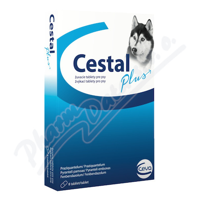 Cestal Plus žvýk.tabl.pro psy 50/144/200mg tbl.8