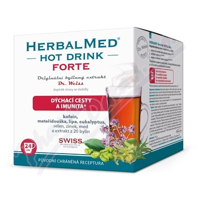 HERBALMED HotDrink Forte Dr.Weiss s kofein.24sáčků