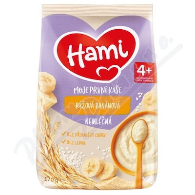 Hami Moje první kaše rýžová banán.nemléč.170g 4M+