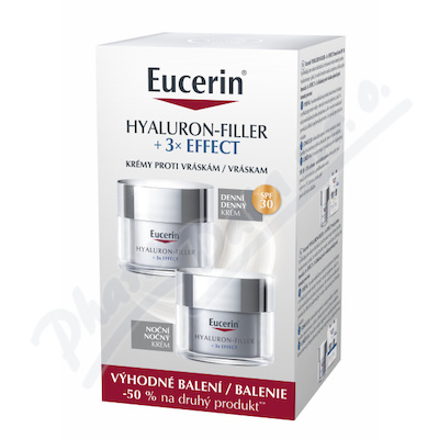 EUCERIN 2024 HYALURON-FILLER Denní krém 50ml + Noční krém 50ml