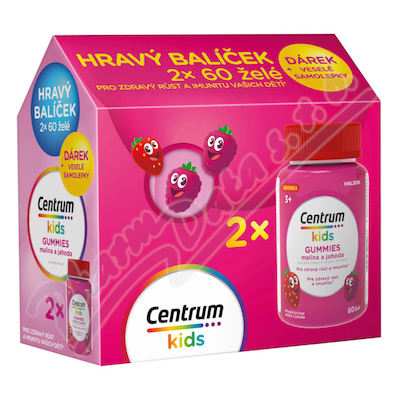 Centrum Kids Gummies mal.+jahod.2x60ks dárk.balení