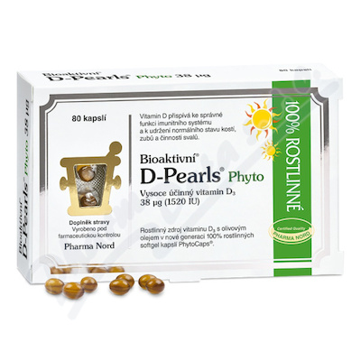 Bioaktivní D-Pearls Phyto 38mcg cps.80